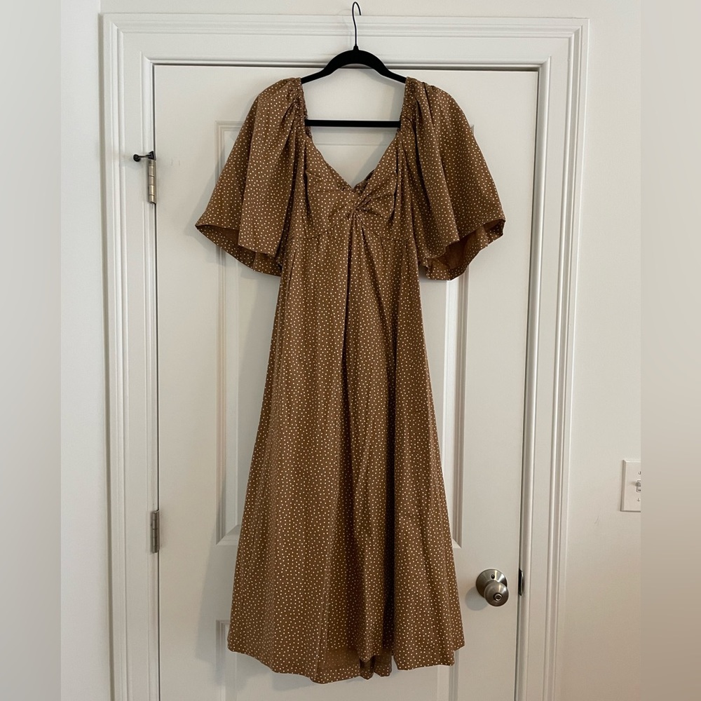 Abercrombie Flutter Sleeve Midi Dress